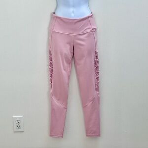 Victoria’s Secret Sport Balletcore Pink Leggings with Laced Detail